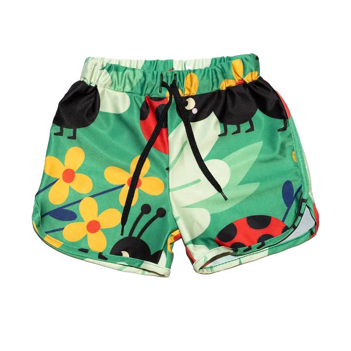 Short de bain enfant UV - Runo Leśne Vert UV50+ pour la vente par Raspberry Republic