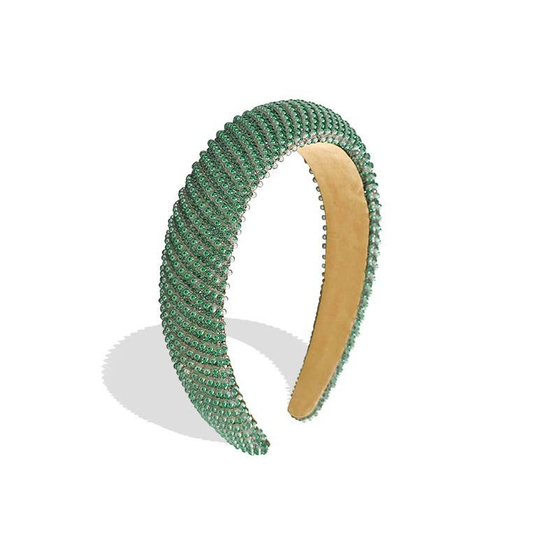 AMORINO SRL - Wholesale Fashion Headband - Women's - HAIRBAND WITH PEARLS AND COLORED RHINESTONES3