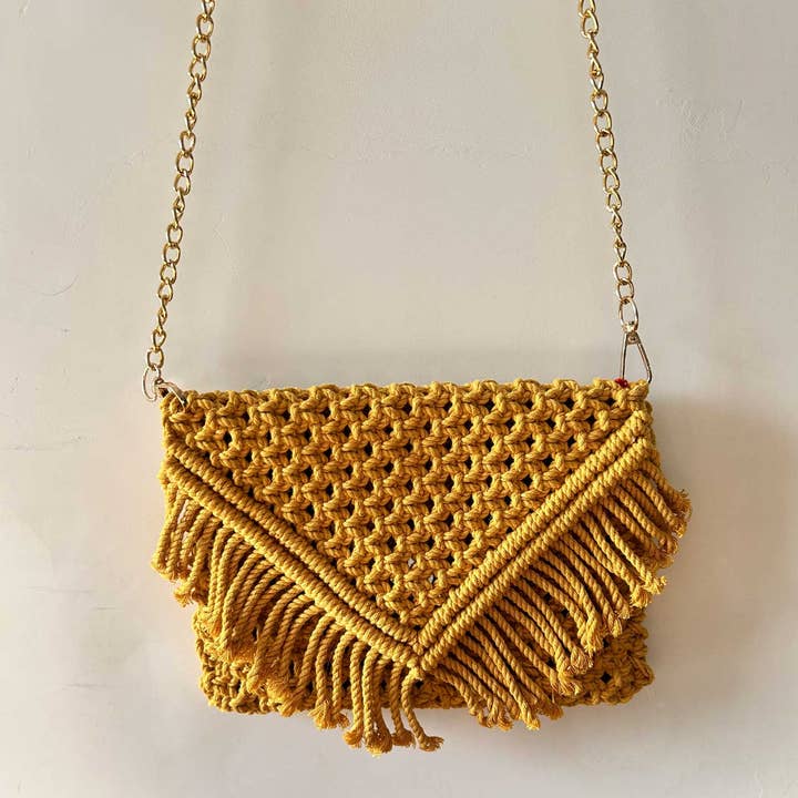 Handmade Macrame Sling Bag for wholesale by Zwende