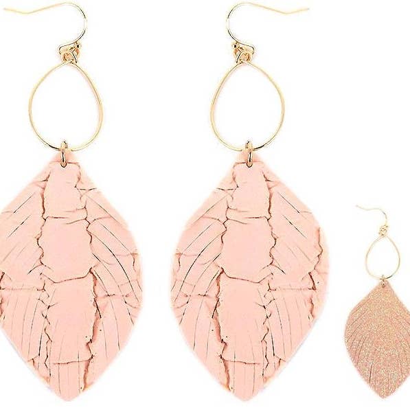 Orecchini - Blush pelle metallizzata per la vendita all'ingrosso da parte di Flirt Jewelry
