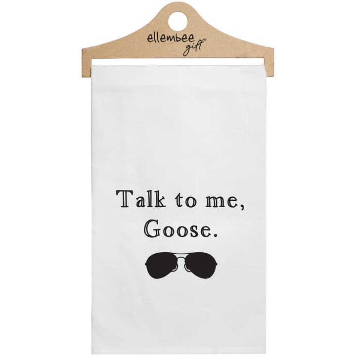 White Talk To Me Goose | Top Gun| Maverick | Tea Towels for wholesale by ellembee gift