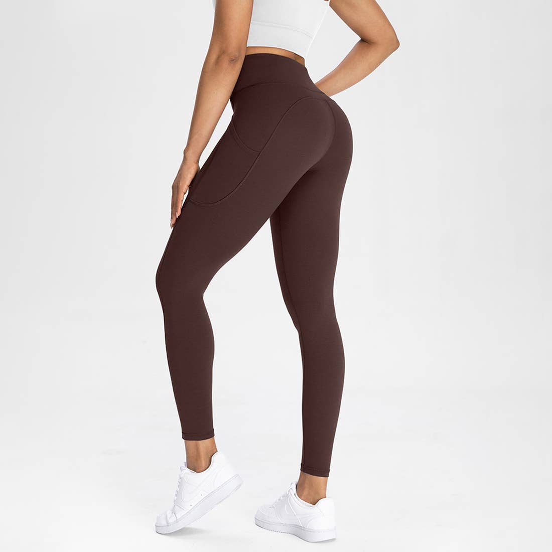 Sodalemon - Wholesale Athletic/Lounge Leggings - Women's - Women Pocket High-Waisted Naked Feel Quick-Dry Yoga Leggings17