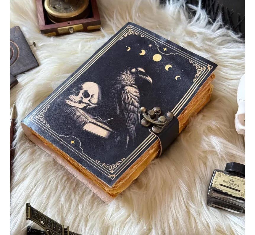 Billion Brothers - Vente Journal intime - Journal en cuir Livre des ombres Corbeau Journal gothique Carnet5