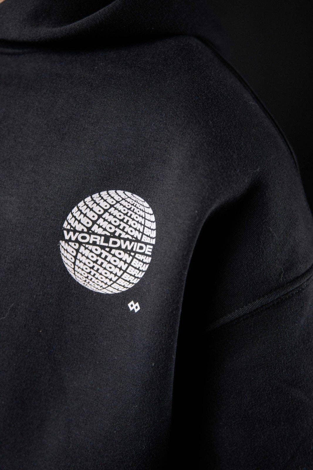 The Motion Brand - Wholesale Hoodie - Men's - Black Worldwide Hoodie6