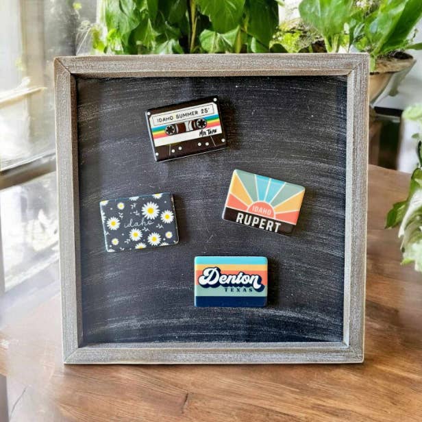 Mad River - Wholesale Magnet - Custom Ceramic Tile Magnet with your state or city/text4