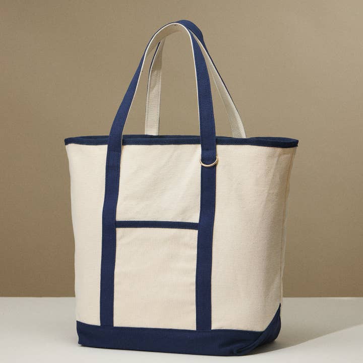 Lilla Haven - Wholesale Tote Bag - Women's - Ecofriendly Basic Cotton Canvas Everywhere Carry Tote Bag with Charm Holder10