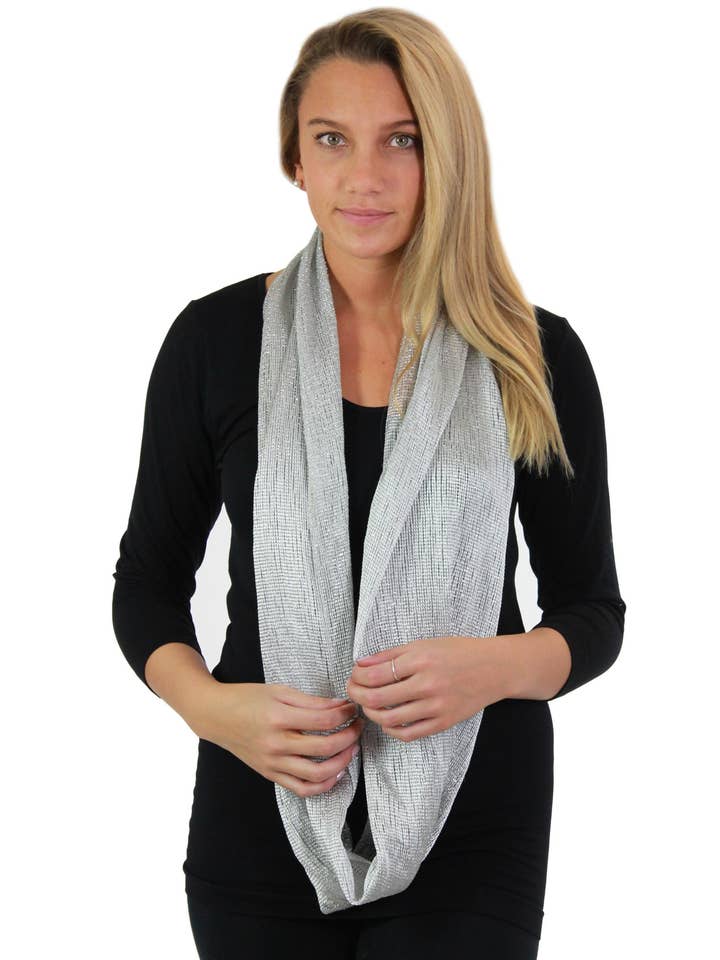 147 - Oblong Scarves - Millionaire Metallic for wholesale by The Magic Scarf Company
