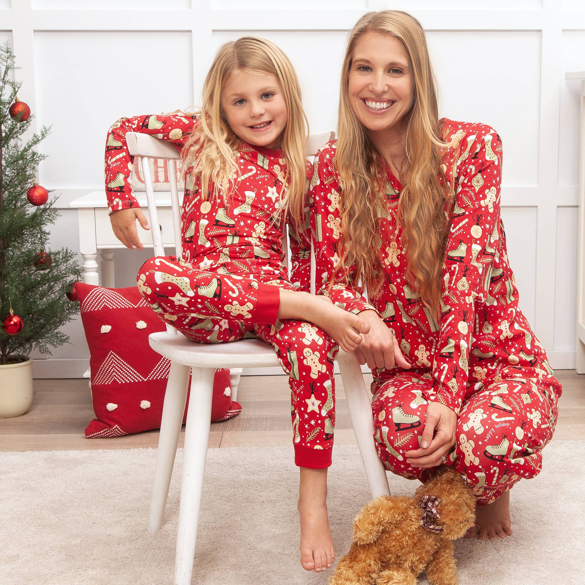 Wholesale Women's Christmas Collage Bamboo Pajama Set for your store - Faire