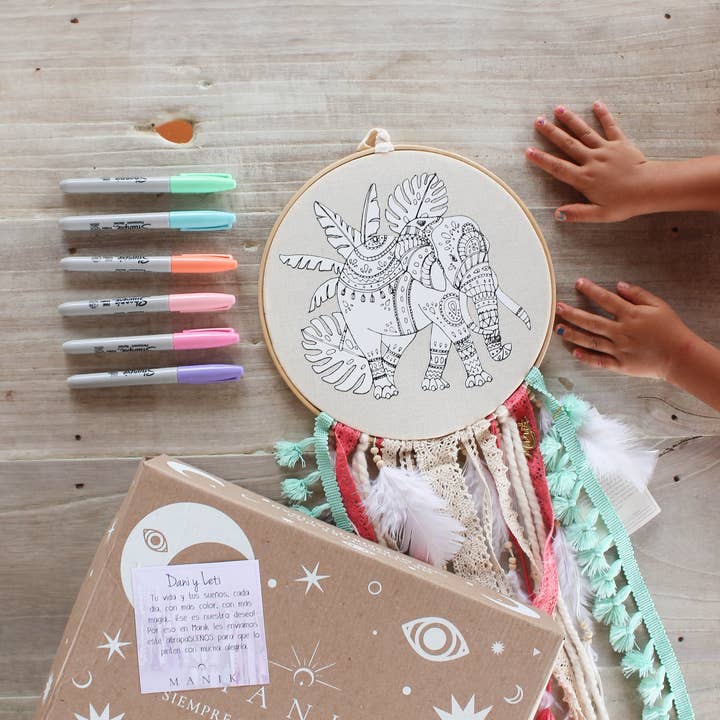 MANIK - Wholesale DIY Craft Kit - Kids - DIY Dreamcatcher Paint Kit craft kit + 5 SHARPIES6