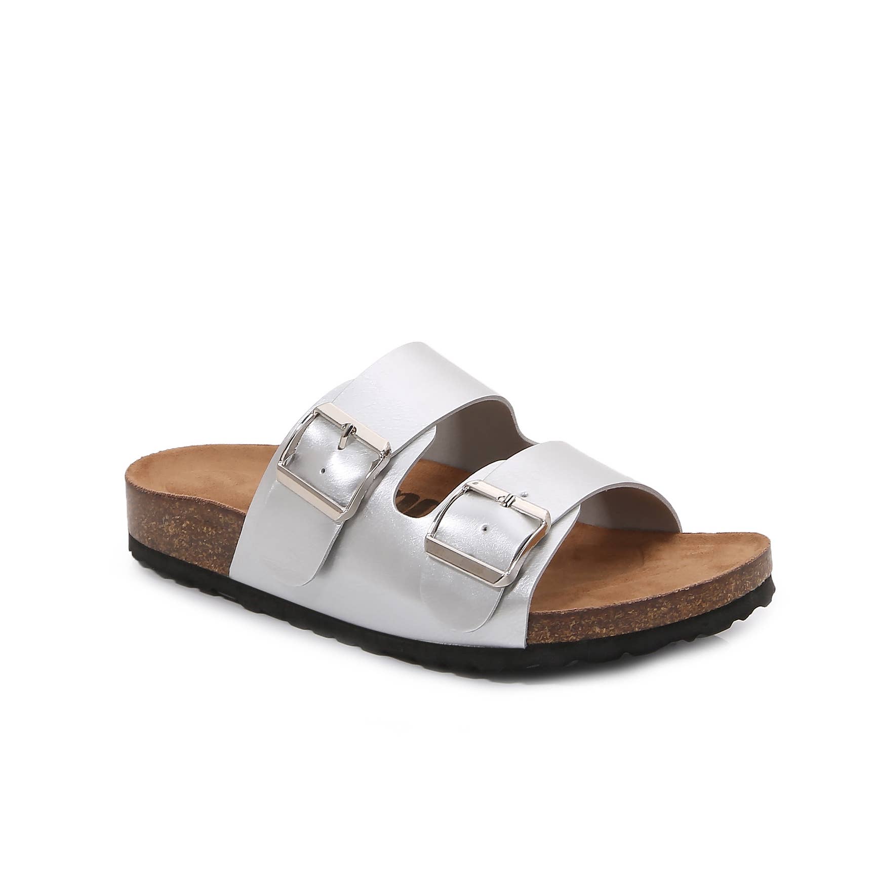 Donkerrood Zachte kurk sandalen met dubbele band en schuifzool voor groothandel op Faire5