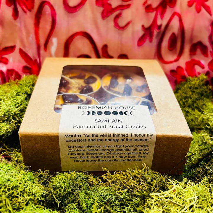 Bohemian House - Wholesale Tea Light Candles - Samhain Ritual Tealight Candle Set/4 (Limited Edition)1