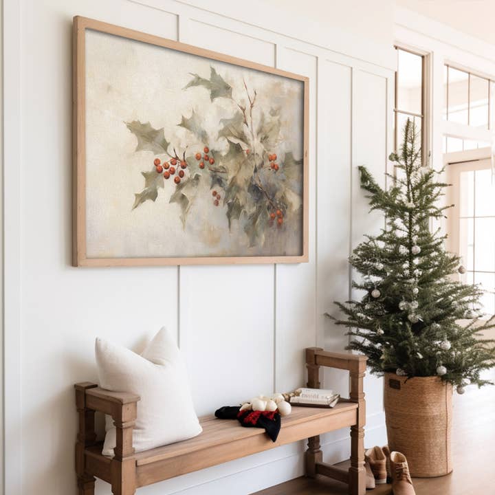 Paper House Print Shop - Wholesale Art Print - Christmas Holly Berries Winter Art Print