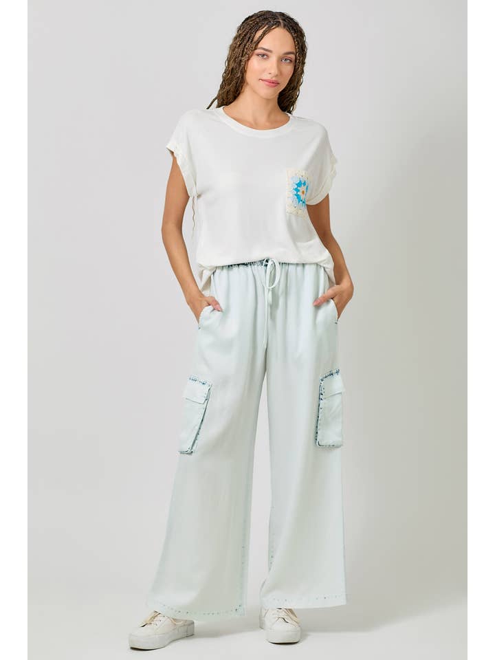 Mystree - Wholesale Pants - Women's - 60938 Tencel Wide Leg Cargo Pants1