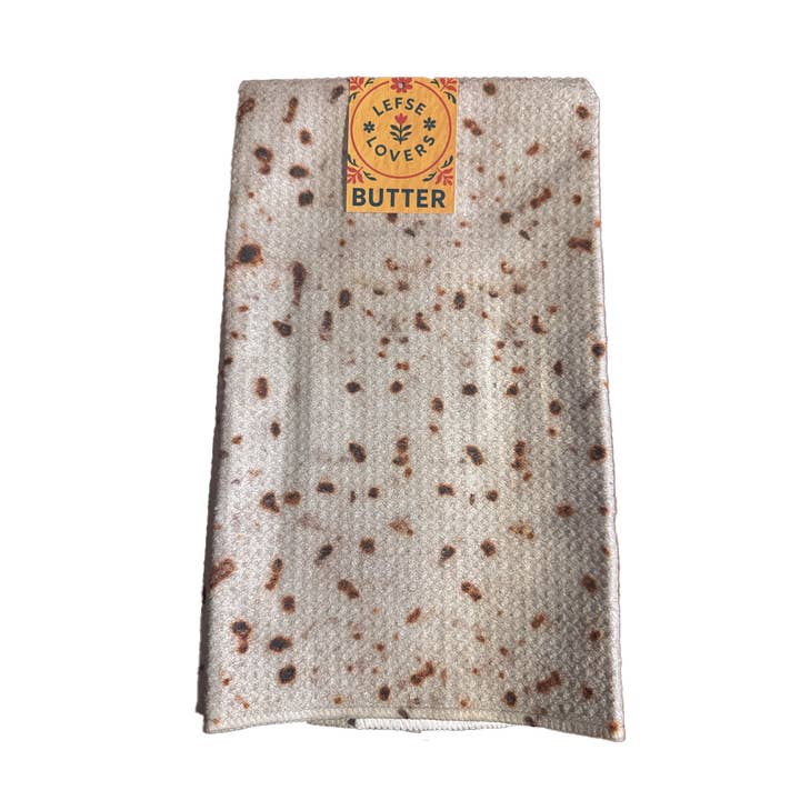 Lefse Inspired Waffle Kitchen Towel for wholesale by Token Atelier