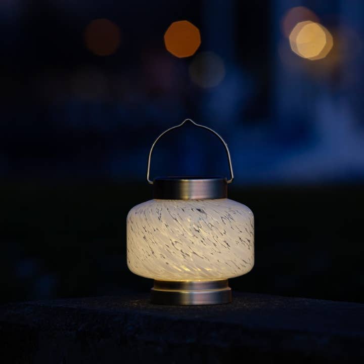 Allsop Home & Garden - Wholesale Buiten/gazonlicht - Boaters Lantern - Glazen buitenlantaarn op zonne-energie van 7,5 „- Vierkant5