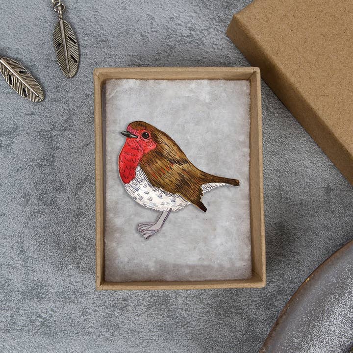 Perkins & Morley - Wholesale Brooch - Robin Brooch | Wild Wood