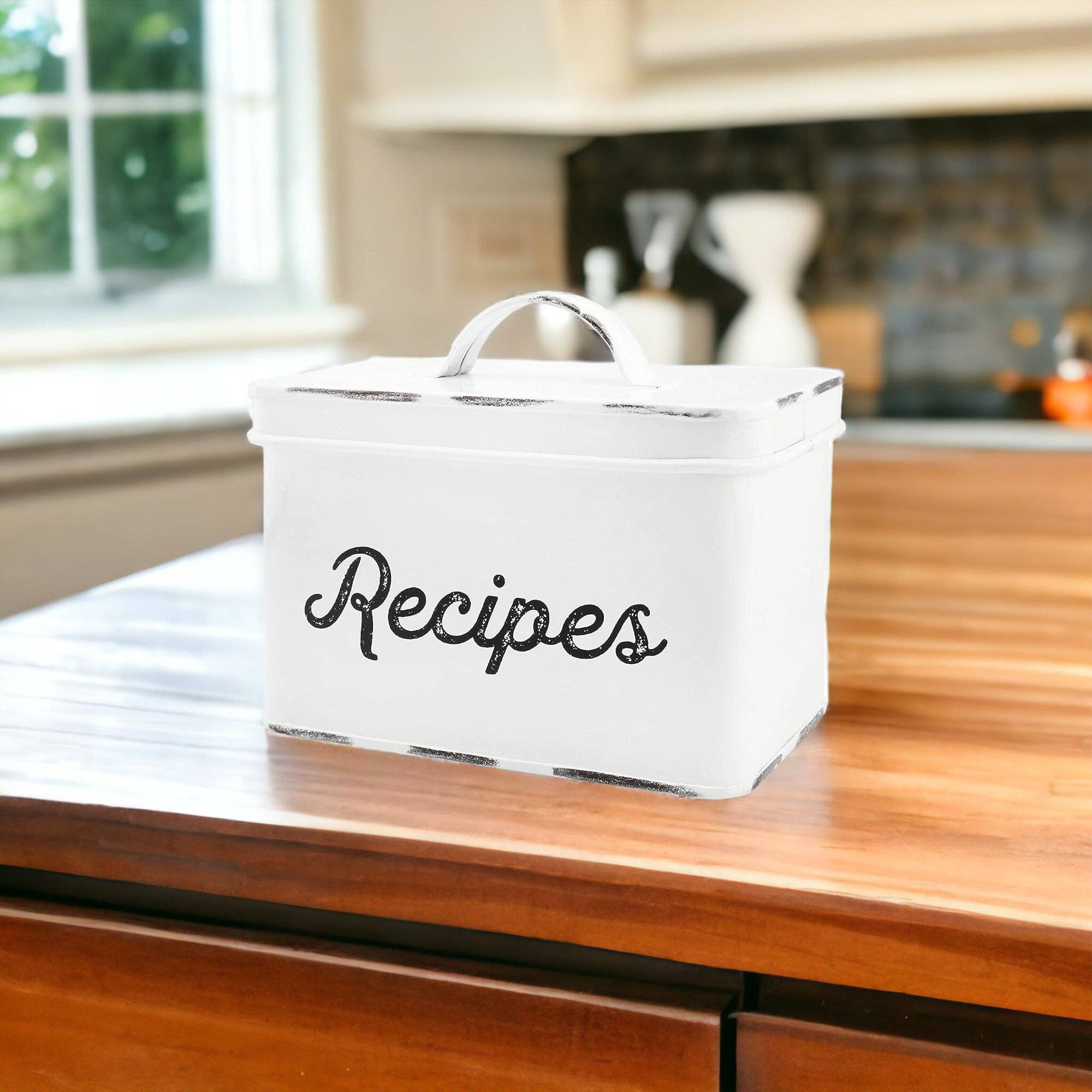 Kurated Korner - Wholesale Recipe Box - AuldHome Design Enamelware Recipe Box2