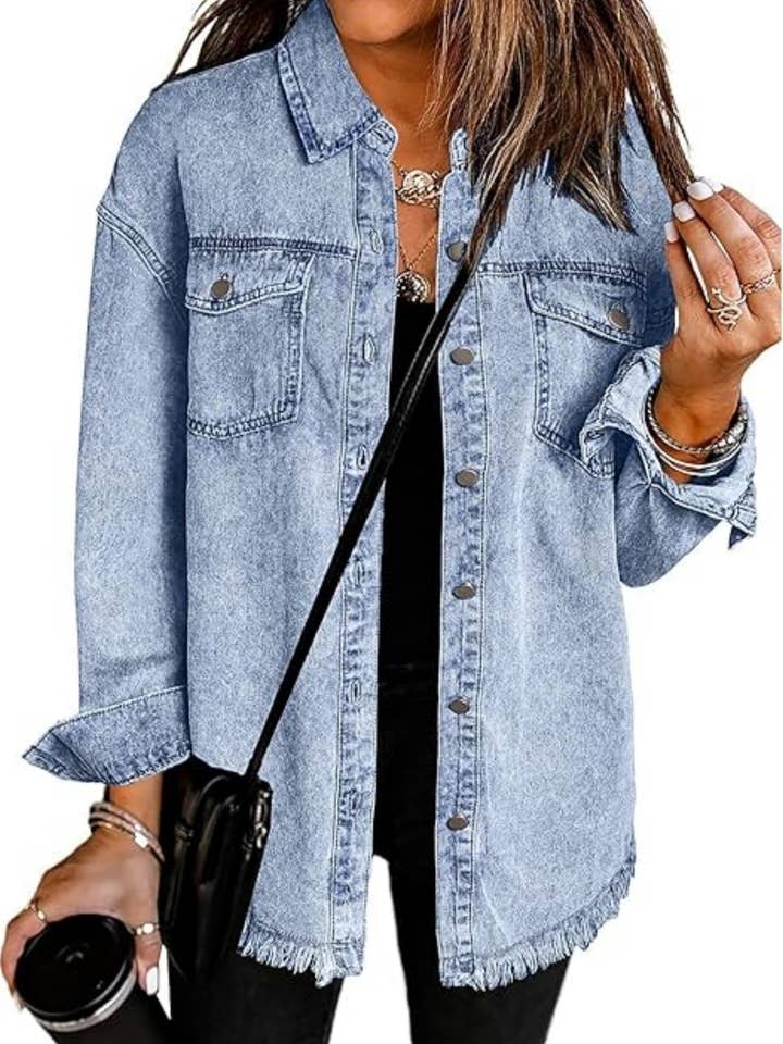 Hairy Denim Casual Loose Jacket and other Purchase Wholesale checkered denim. Free Returns & Net 60 Terms on Faire trending on Faire.