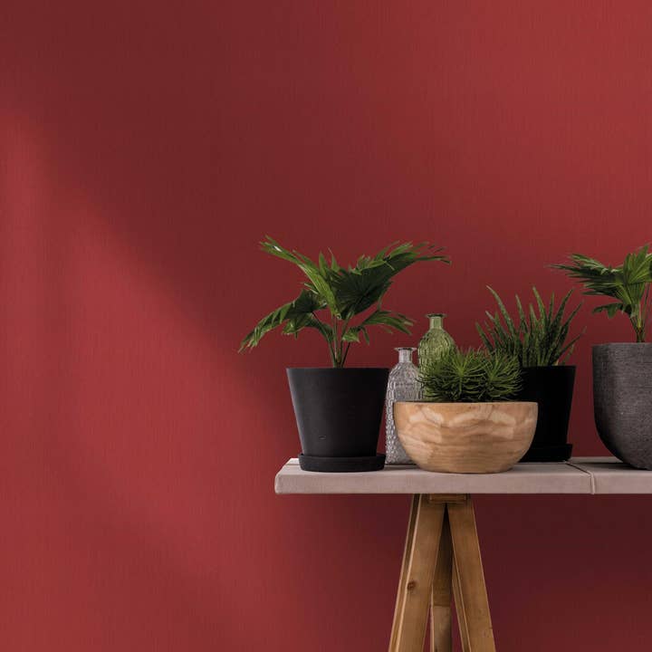 Behang rode uni voor slaapkamer, woonkamer of keuken voor wholesale door Marburg