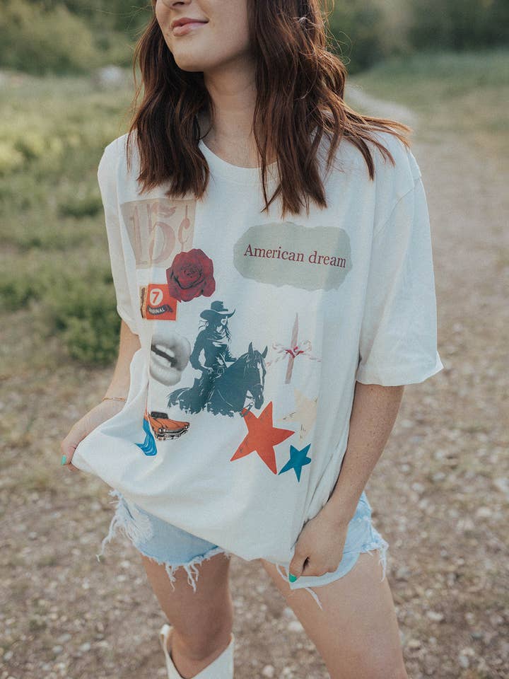 Casual Mode – wholesale T-shirt med logga - Dam – Amerikansk stil