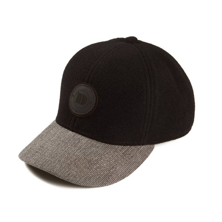 Casquette de baseball Johnny Wool - Noir pour la vente par Dasmarca Hats
