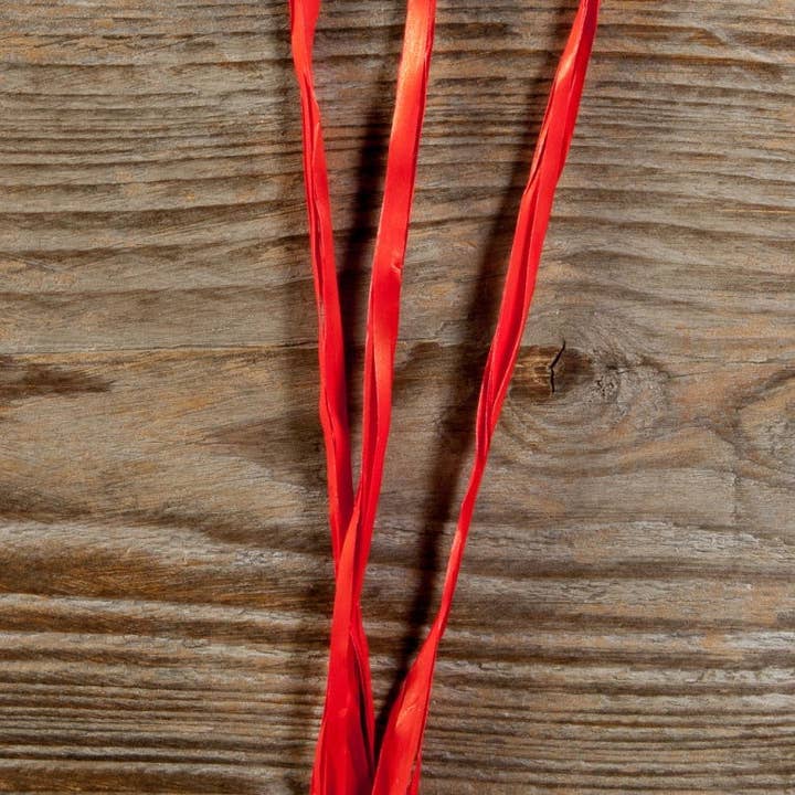 kadopapier.net - Vente Ruban – emballage cadeau - Raphia synthétique rouge