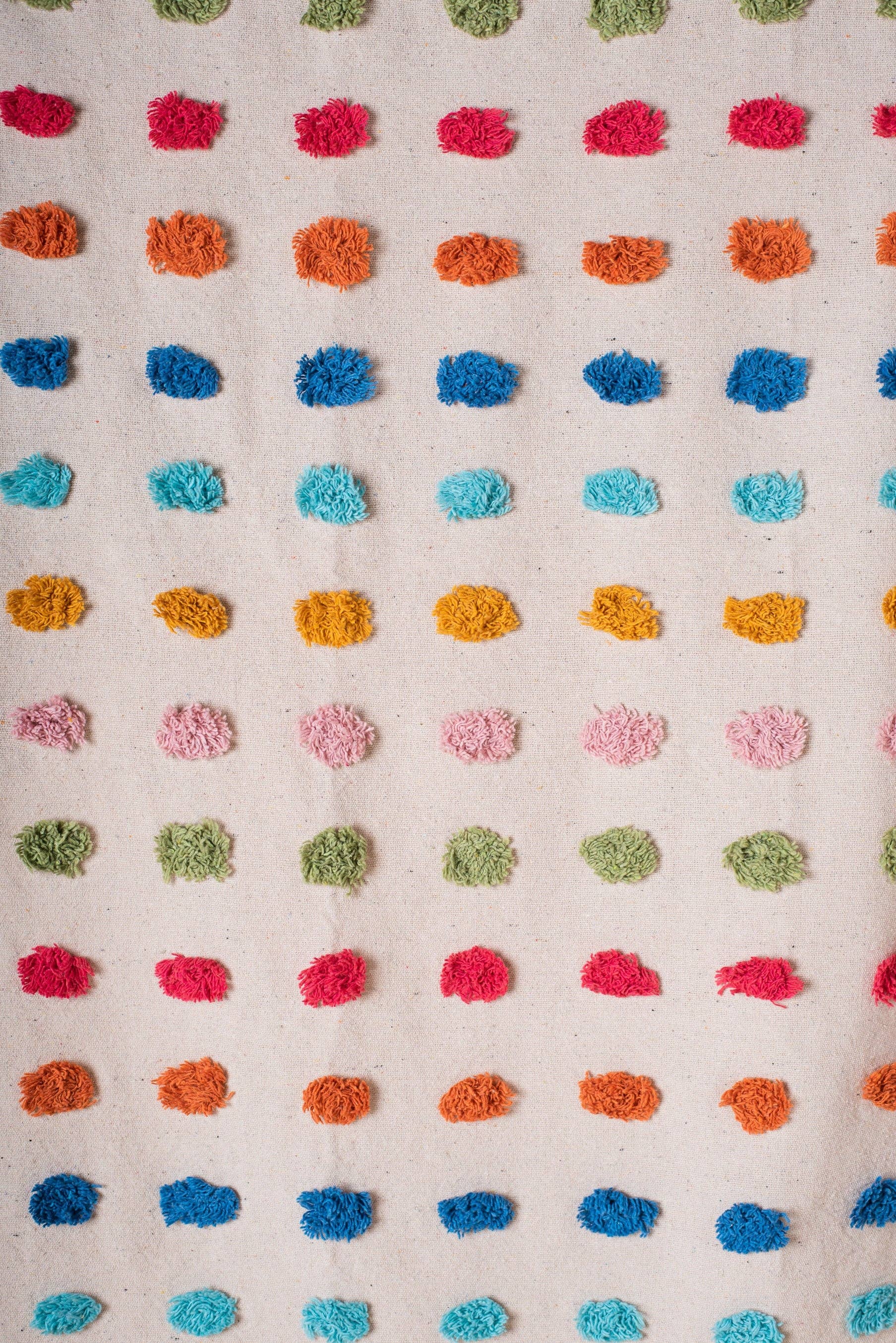 Ian Snow Ltd – wholesale Throw blanket – Handwoven 100% Recycled Pom Pom Throw4