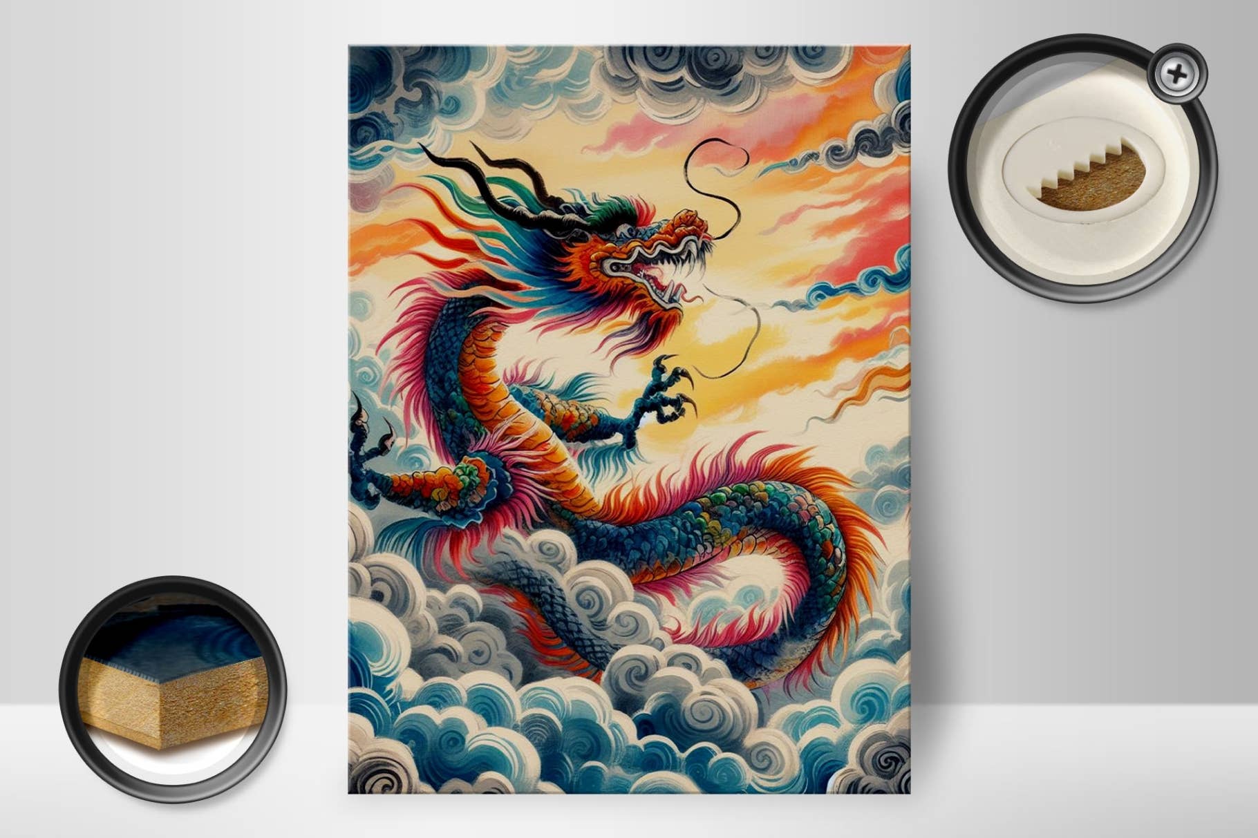 Femer - Wholesale Sign - wooden sign 30x40cm Chinese dragon dance1