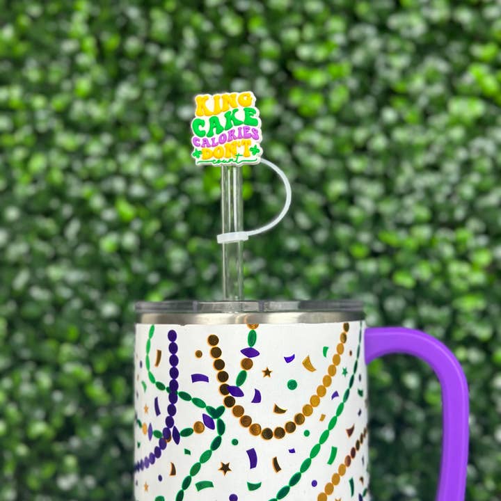 La Luna Belle LLC - Wholesale Drinking Straw - King Cake Calories Don’t Count