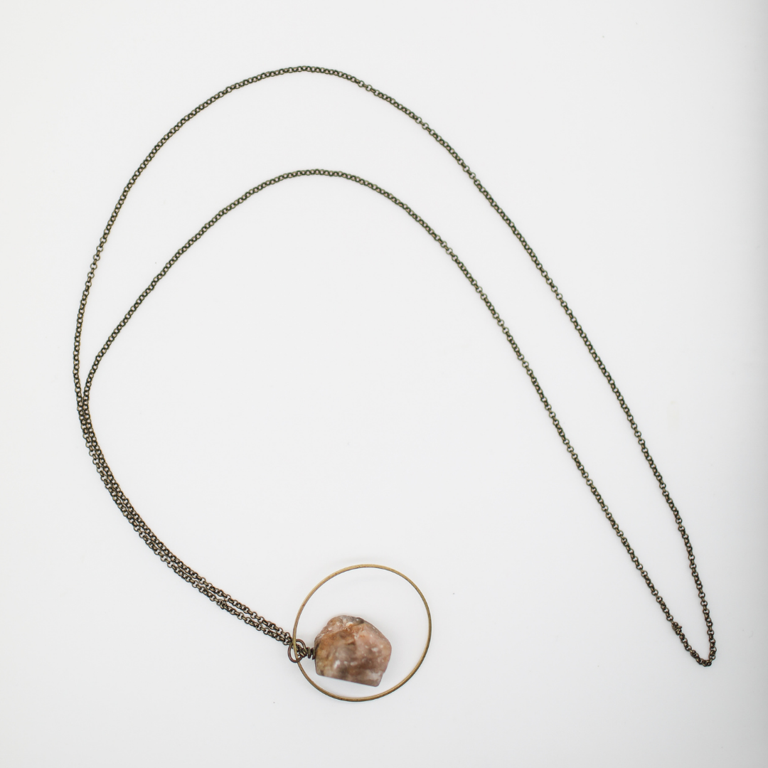 Seeds - Wholesale Pendant/Charm Necklace - Medina Seeds Pack | Rough Cut Semi-Precious Stones Brass3