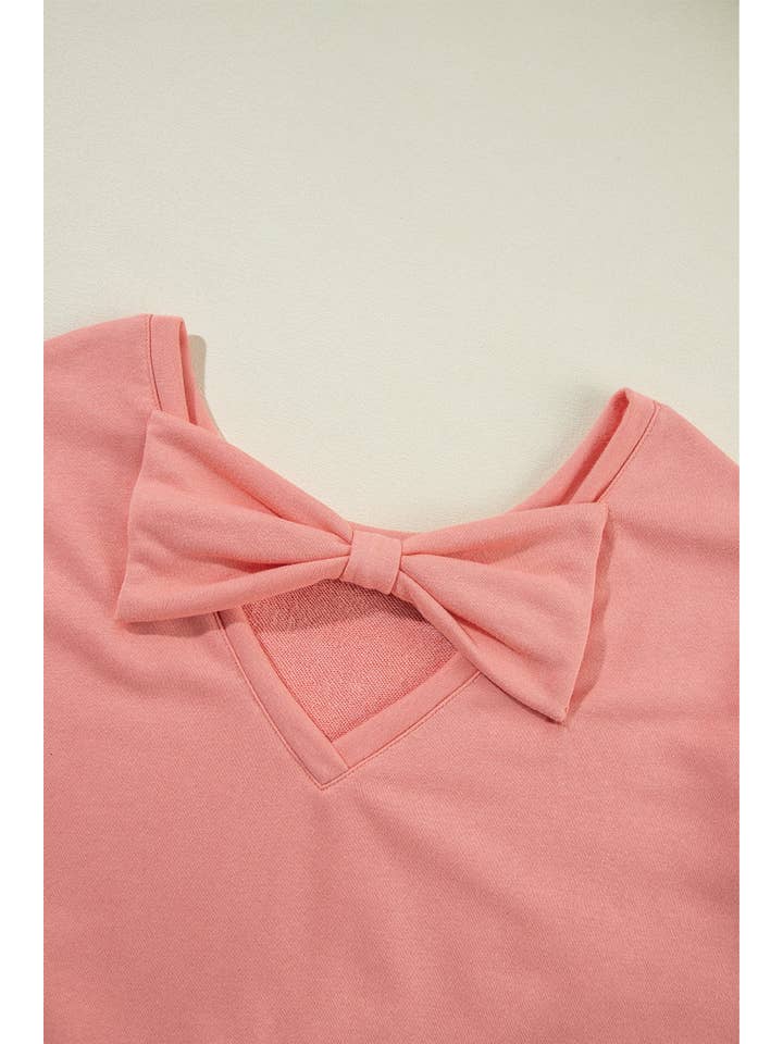 Amaryllis Apparel - Wholesale Sweatshirt - Women's - Back Bowknot Sweatshirt18