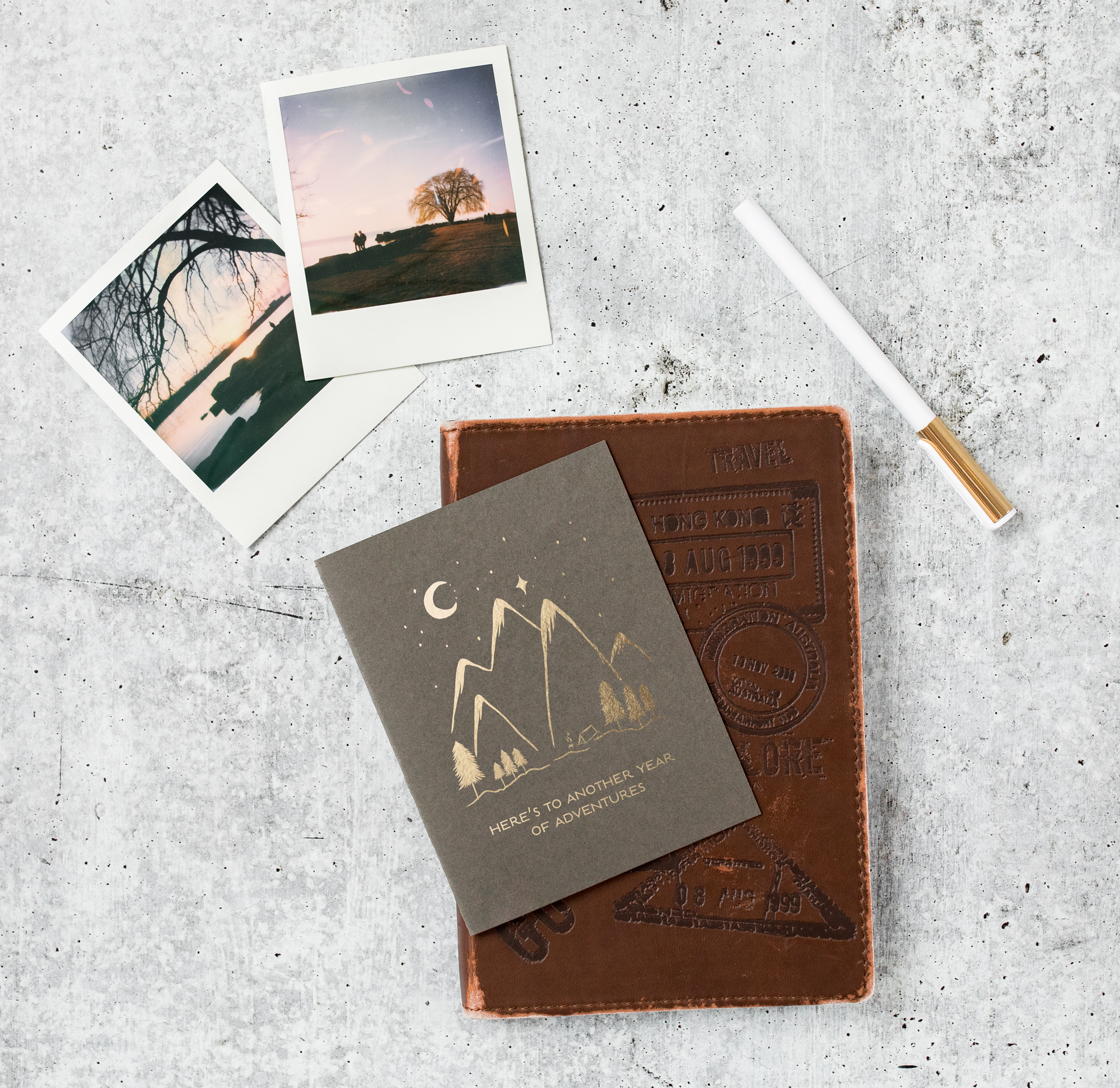 Lake Erie Design Co. - Wholesale Birthday Card - Another Year of Adventures Birthday - Gold Foil Card1