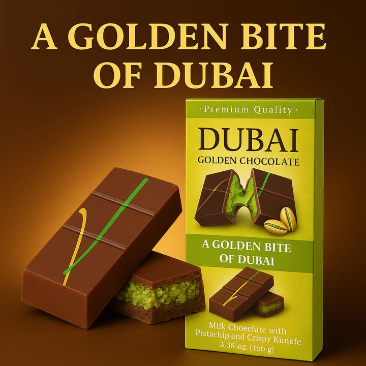 Zimply Foods - Wholesale Chocolate Bar - Dubai Chocolate Bar – Pistachio & Crispy Kunefe 3.53 oz3