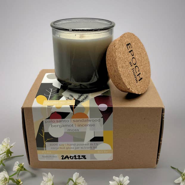 #74 Palo Santo, Sandalwood, Bergamot Soy Candle for wholesale by EPOCH at home