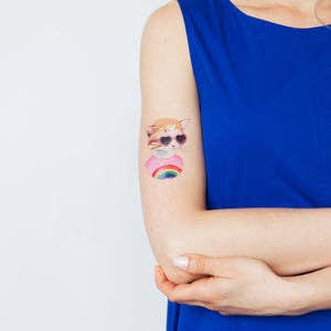 Tattly - Wholesale Temporary Tattoo - Rainbow Kitten Tattoo Pair2
