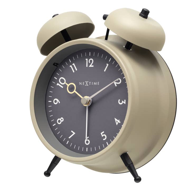 NeXtime - Wholesale Alarm Clock - Alarm Clock 12 x 14 x 6cm-Metal-NeXtime "Golden Hour"25