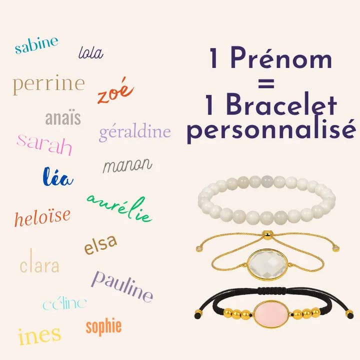 Personalized Name Bracelet for wholesale by L'Atelier d'Eva
