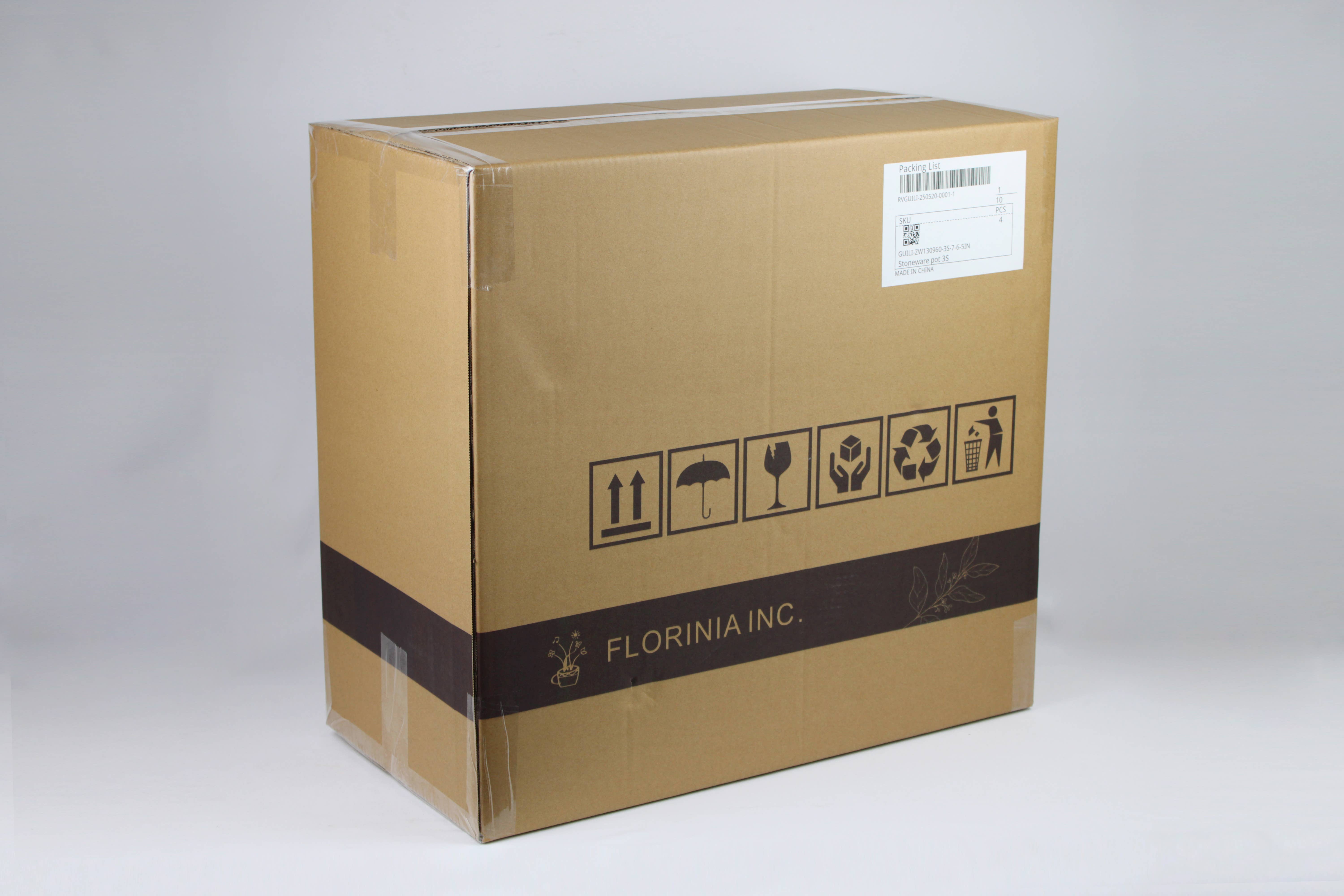 Florinia - Wholesale Plant Pot - 3-Piece White Fluted Ceramic Planter Set, Case Pack12