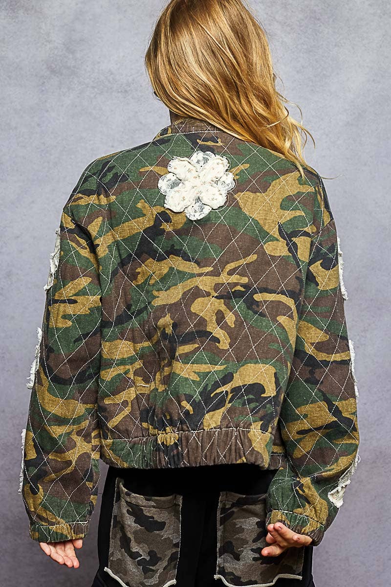 Pol Clothing - Wholesale Jacket - Women's - Mock neck balloon sleeve oversized fit quilted Jacket33