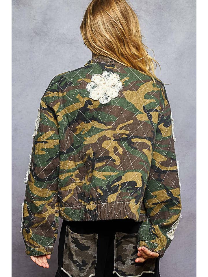 Pol Clothing - Wholesale Jacket - Women's - Mock neck balloon sleeve oversized fit quilted Jacket33