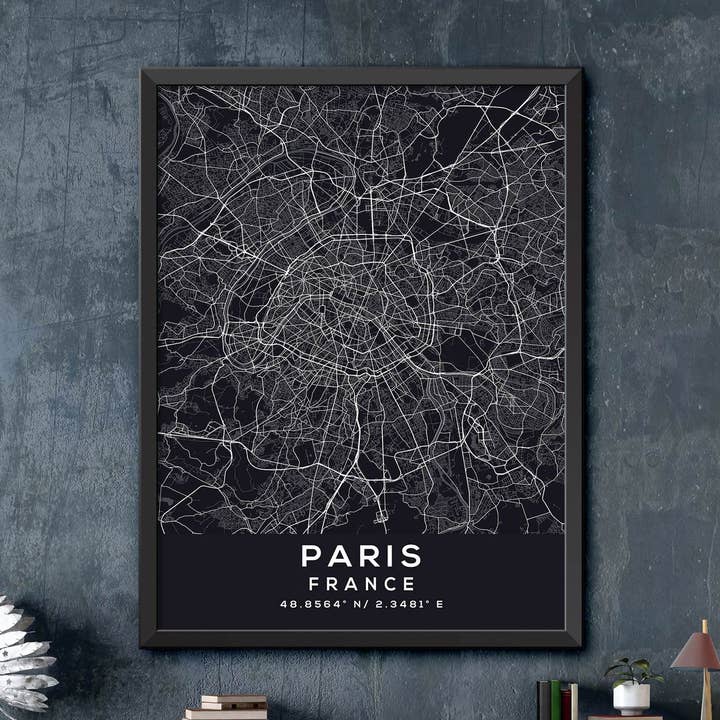 París, Francia Mapa para venta al por mayor de Artable