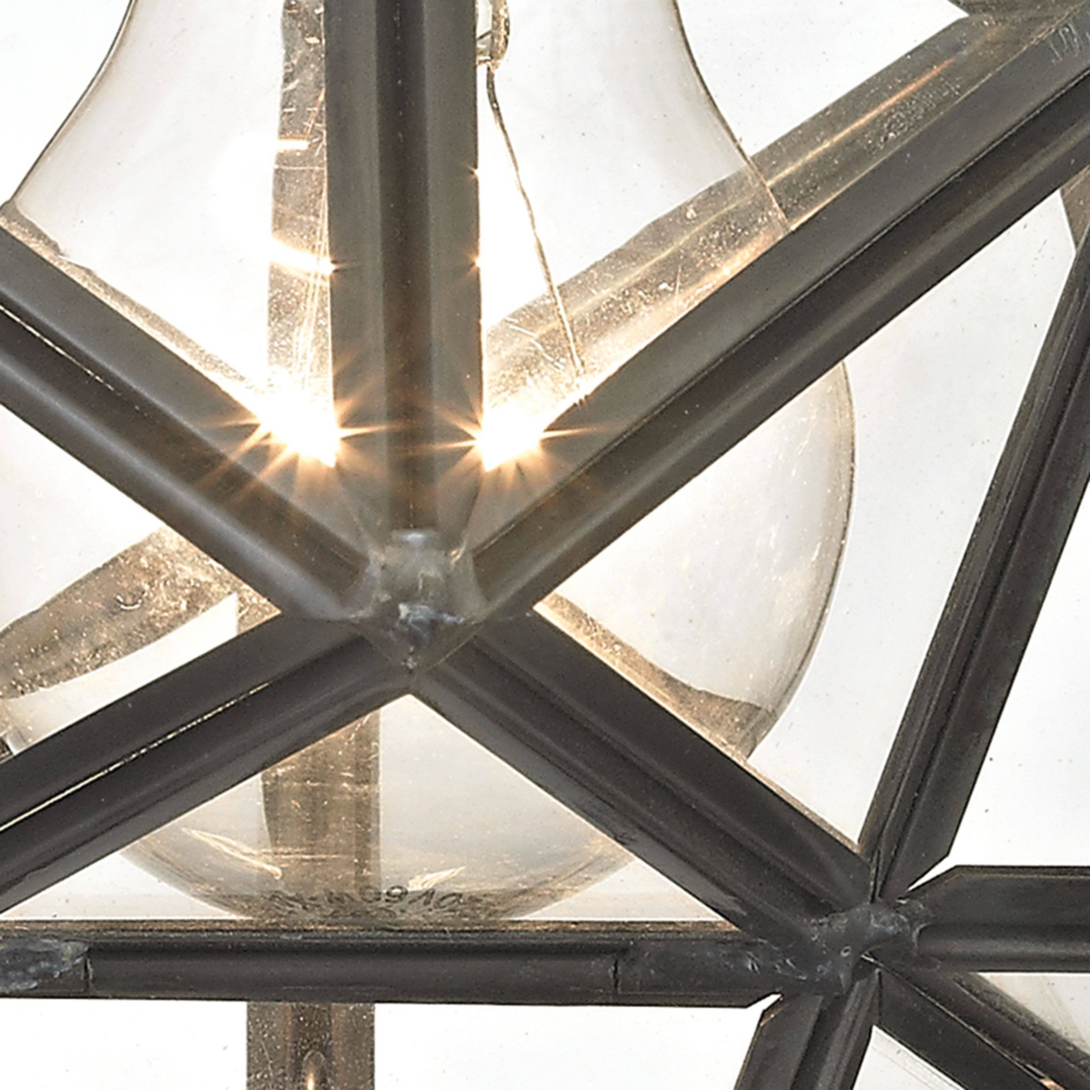 Moravian Star 11" 1-Light Flush Mount in Oil Rubbed Bronze# for wholesale on Faire1