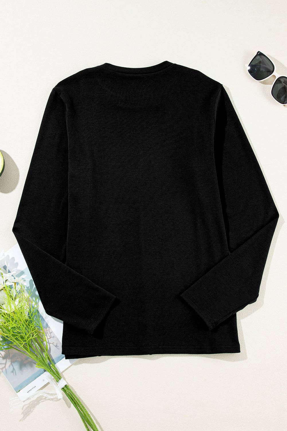 FASHION BLVD - Wholesale Knit Top - Women's - FB Solid Reverse Seam Crew Neck Long Sleeve Top16