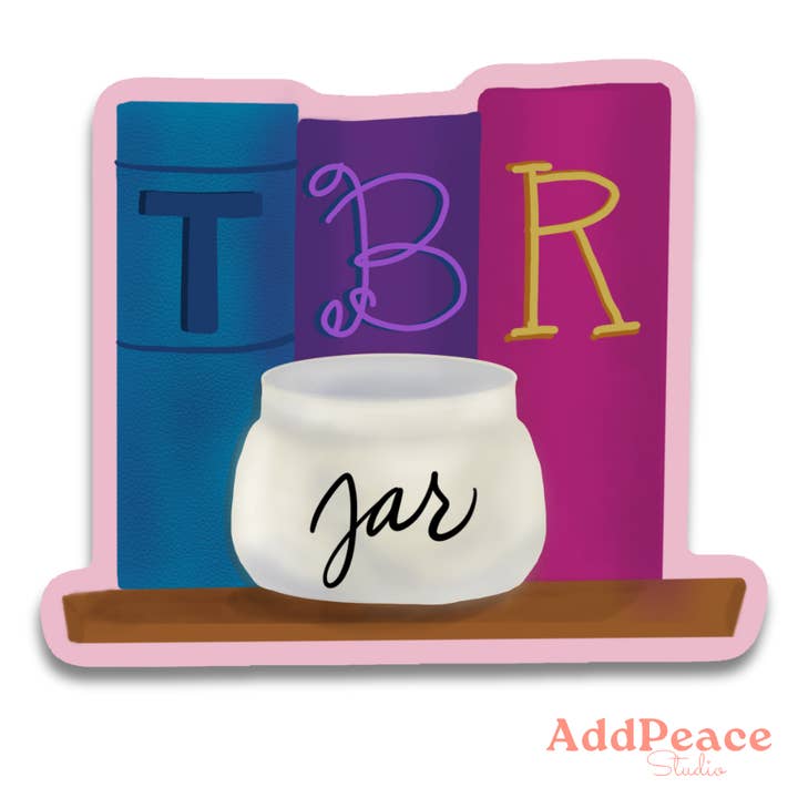 TBR Jar Vinyl Sticker | Bookish Gift Idea for wholesale by AddPeace Studio