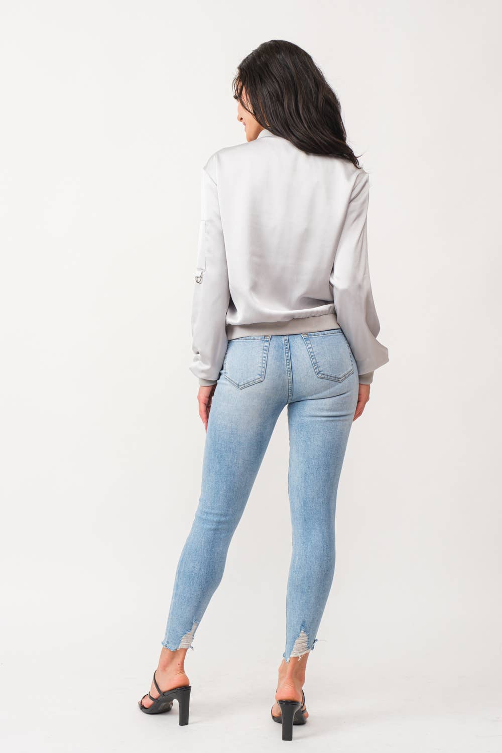 Tea & Cup - Wholesale Bomber Jacket - Women's - Satin zip up bomber jacket11