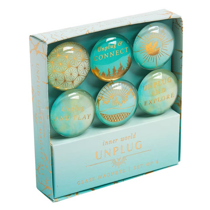 Unplug Glass Magnet Set (Set of 6) for wholesale by Insight Editions - #1 Pop Culture Publisher