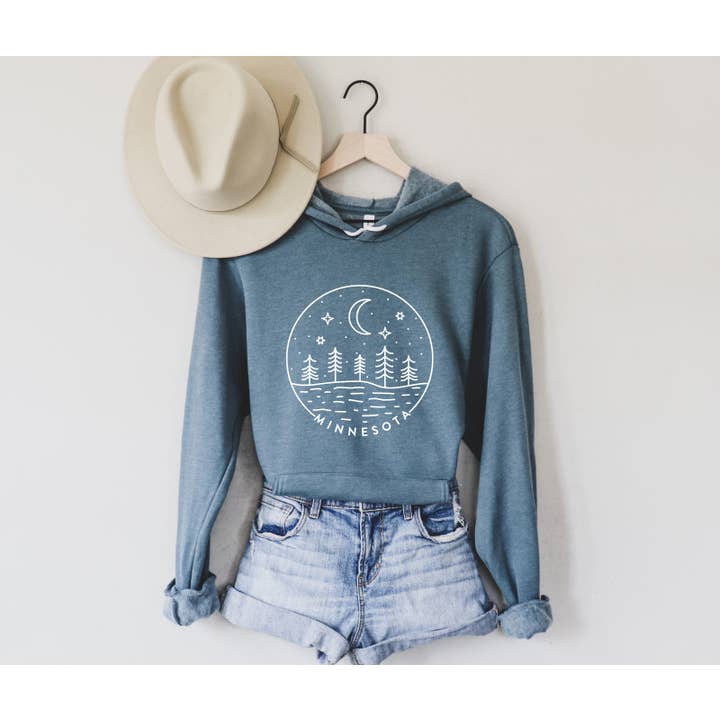 Autumn Rose Co. - Venta al por mayor Sudadera estampada - Mujer - Sudadera Minnesota Night, sudadera con capucha Minnesota