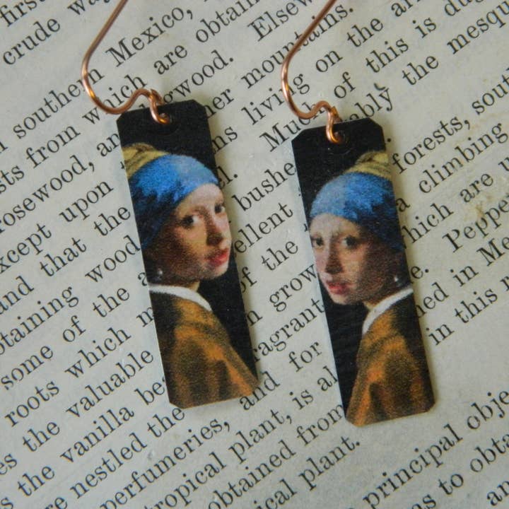 Art Earrings Girl with the Pearl Earring for wholesale by Sarah Wood Studio