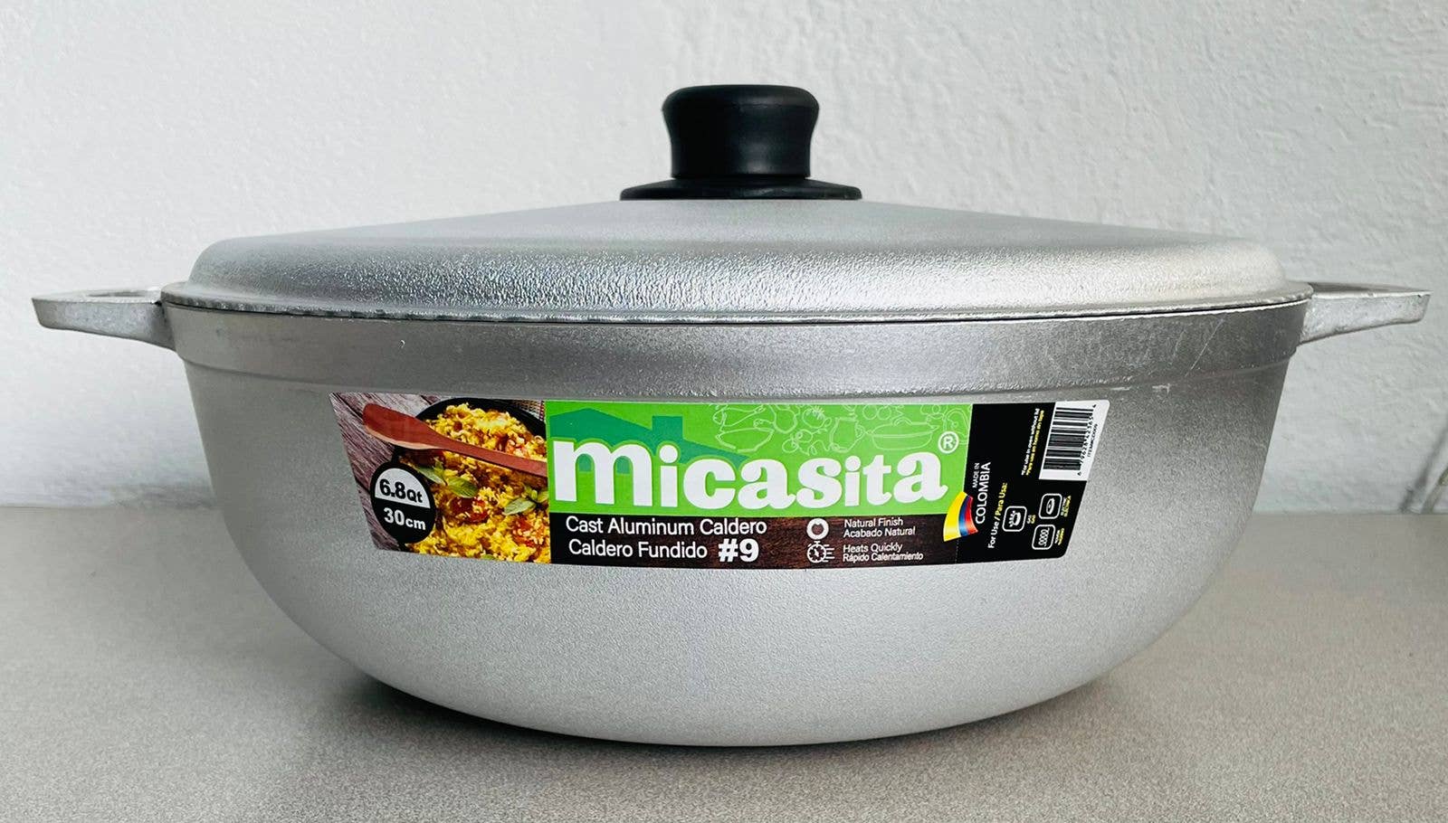 Gourmet Edge - Wholesale Cooking Pot - Micasita - 6.8 Qt Cast Aluminum Caldero#9 - #CD0092