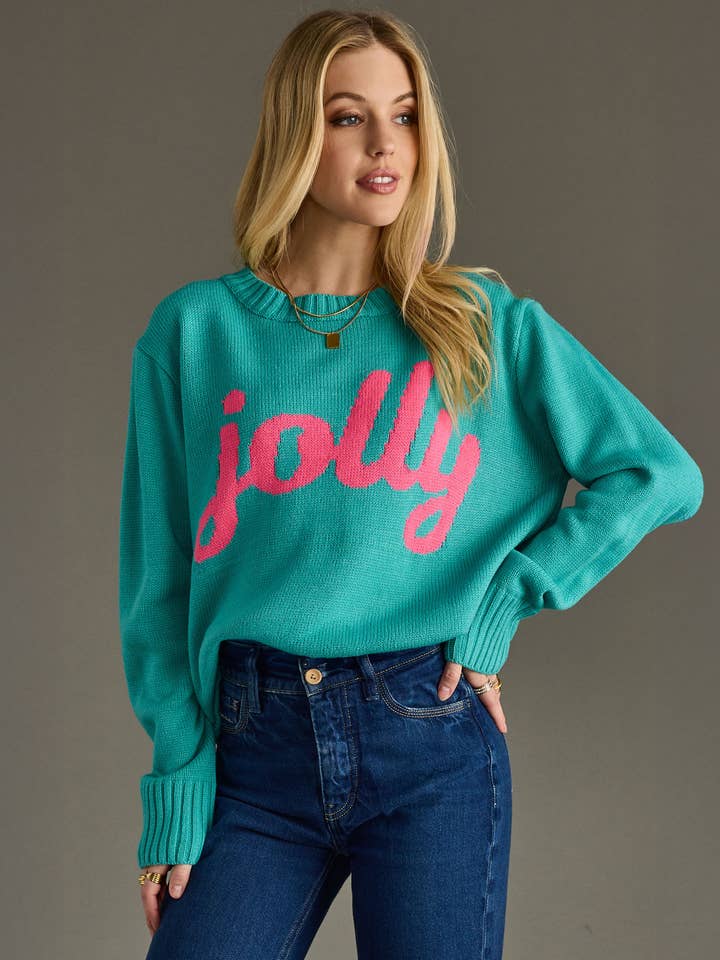 Pull Jolly bleu clair pour la vente par Panache Apparel Co.
